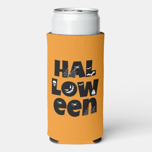 Halloween Typography スリム缶クーラー (Seltzer裏面)