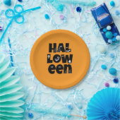 Halloween Typography ペーパープレート (パーティー)