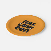 Halloween Typography ペーパープレート (アングル)