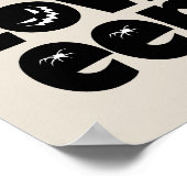 Halloween Typography ポスター (角)