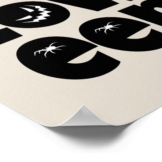 Halloween Typography ポスター (角)