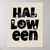 Halloween Typography ポスター (正面)