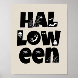 Halloween Typography ポスター