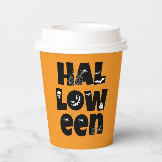Halloween Typography 紙コップ (裏面)