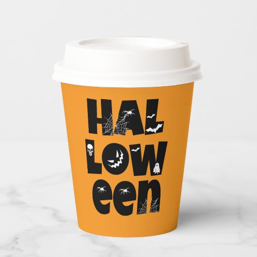 Halloween Typography 紙コップ (正面)