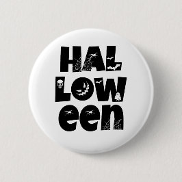 Halloween Typography 缶バッジ