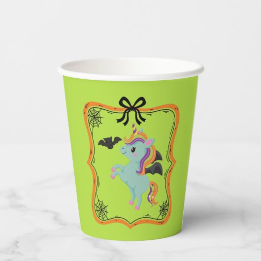 Halloween Unicorn 紙コップ (裏面)