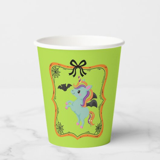 Halloween Unicorn 紙コップ (正面)