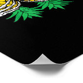 Halloween Upside Down Pineapple Swinger Skeleton ポスター (角)