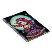 Halloween Vampire Fairy with Two Cats ノートブック (右側)