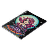 Halloween Vampire Fairy with Two Cats ノートブック (左側)