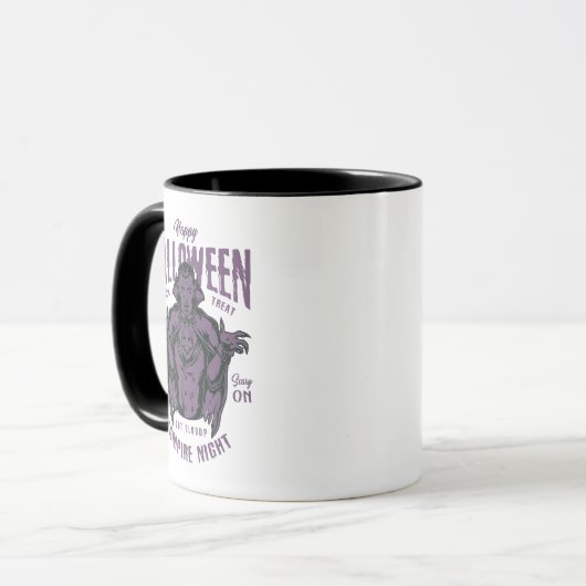 Halloween Vampire Night Mug – Gothic Spooky マグカップ (正面左)