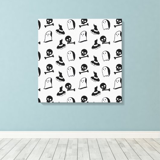 Halloween vector art キャンバスプリント (インサイチュ (ウッドフロア))