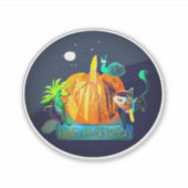  Halloween Vibe — Pumpkin Whispers & Animals シール (正面)