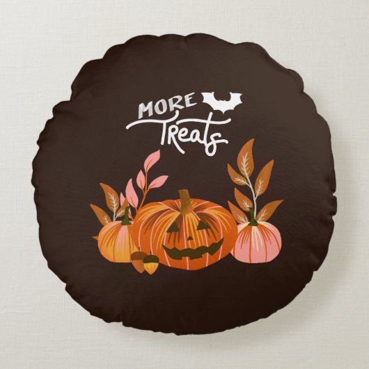 Halloween Vibes • More Treats ラウンドクッション (正面)