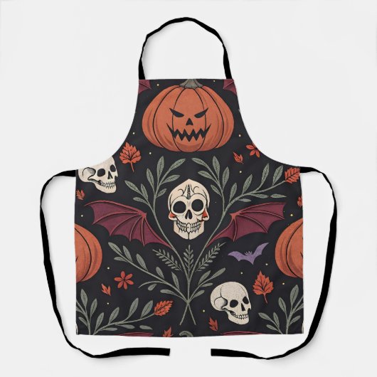 Halloween Vibes Pattern エプロン (正面)