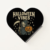 Halloween Vibes Reaper - Black Spiral ノートブック (裏面)