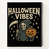 Halloween Vibes Reaper - Black Spiral Notebook ノートブック (裏面)