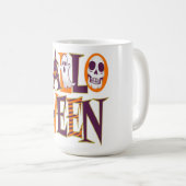 Halloween vibrant colorful コーヒーマグカップ (正面右)