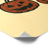 Halloween Vintage - Spooky Skeleton  ポスター (角)