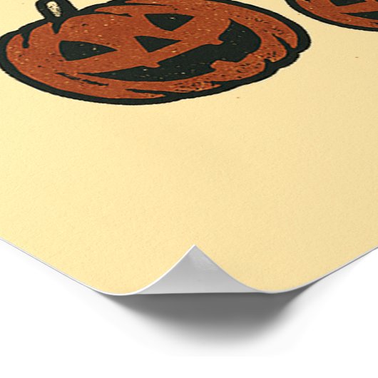 Halloween Vintage - Spooky Skeleton  ポスター (角)