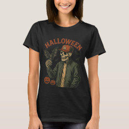 Halloween Vintage - Spooky Skeleton  Tシャツ