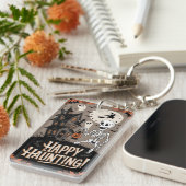 Halloween Vintage squelette et citrouille キーホルダー (正面右)