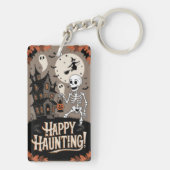 Halloween Vintage squelette et citrouille キーホルダー (裏面)
