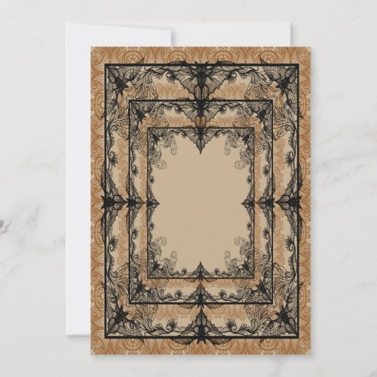 Halloween vintage wedding Invitation 招待状 (裏面)