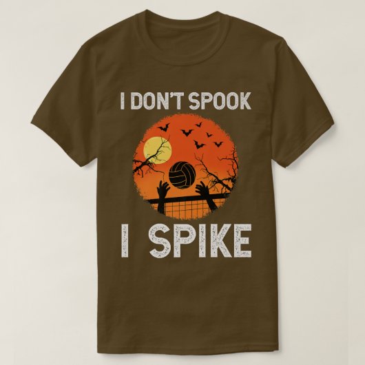 Halloween Volleyball Player Spike Game Sport Net  Tシャツ (デザイン正面)