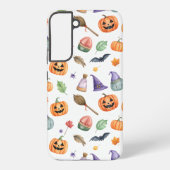 Halloween Watercolor Pumpkin Pattern Samsung Galaxyケース (裏面)