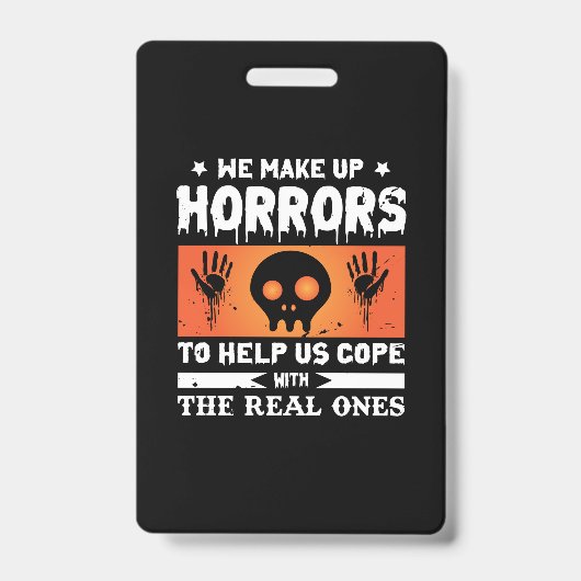 Halloween We Make Up Horrors バッジ (正面)
