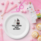 Halloween Wedding Anniversary - Till Death Boo Us  ペーパープレート (パーティー)