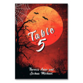 Halloween Wedding Bats Full Moon テーブルナンバー (裏面)