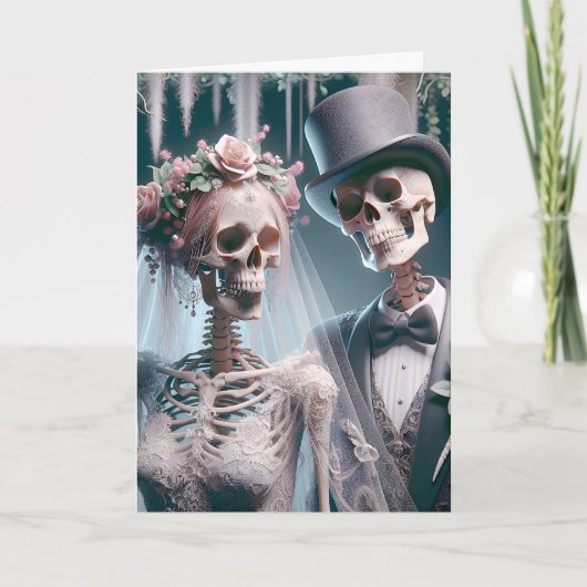 Halloween Wedding Bride and Groom カード (正面)