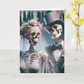 Halloween Wedding Bride and Groom カード (黄色い花)