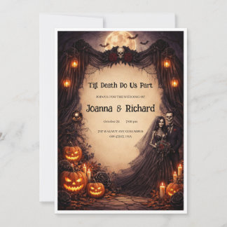 Halloween Wedding inventation. 招待状