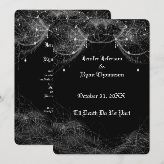 halloween wedding Invitation 招待状 (正面/裏面)