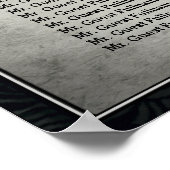 Halloween Wedding Skeletons Gray Seating Chart ポスター (角)