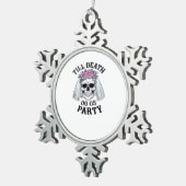 Halloween Wedding Spooky - Till Death Do Us Party スノーフレークピューターオーナメント (右)
