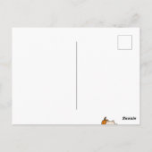 Halloween Wenskaart – Pomeranian met Heksenhoed ポストカード (裏面)