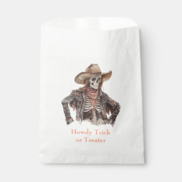 Halloween Western Brown Cowboy Skeleton フェイバーバッグ