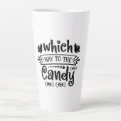 Halloween Which Way To The Candy Birthday カフェラテマグ (正面)