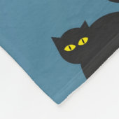 Halloween Whimsical Cute Pattern Bluegray    フリースブランケット (角)