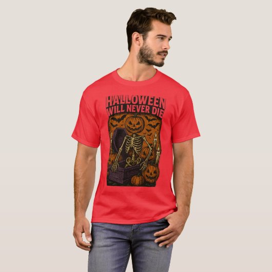 HALLOWEEN WILL NEVER DIE Tシャツ (正面フル)