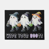 Halloween Wipe Your Boots Ghost Trick or Treating ドアマット (正面)