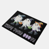 Halloween Wipe Your Boots Ghost Trick or Treating ドアマット (アングル)