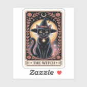 Halloween Witch Aesthetic Cat Lovers Gothic Tarot  シール (シート)