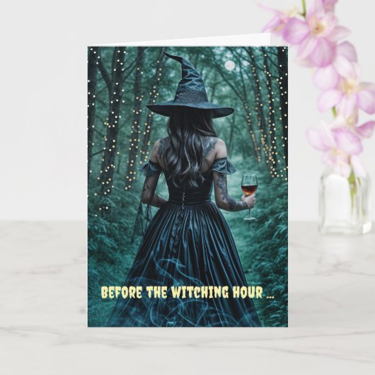 Halloween Witch and Wine in Enchanted Forest  カード (蘭)