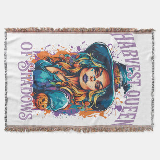 Halloween Witch Autumn Fantasy Art スローブランケット